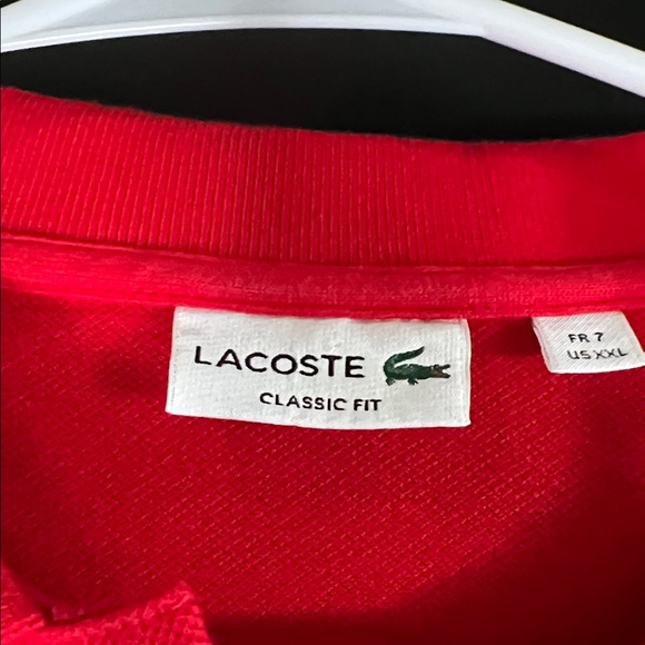 Lacoste Classic Red Polo Shirt for Men - Picture 2 of 4